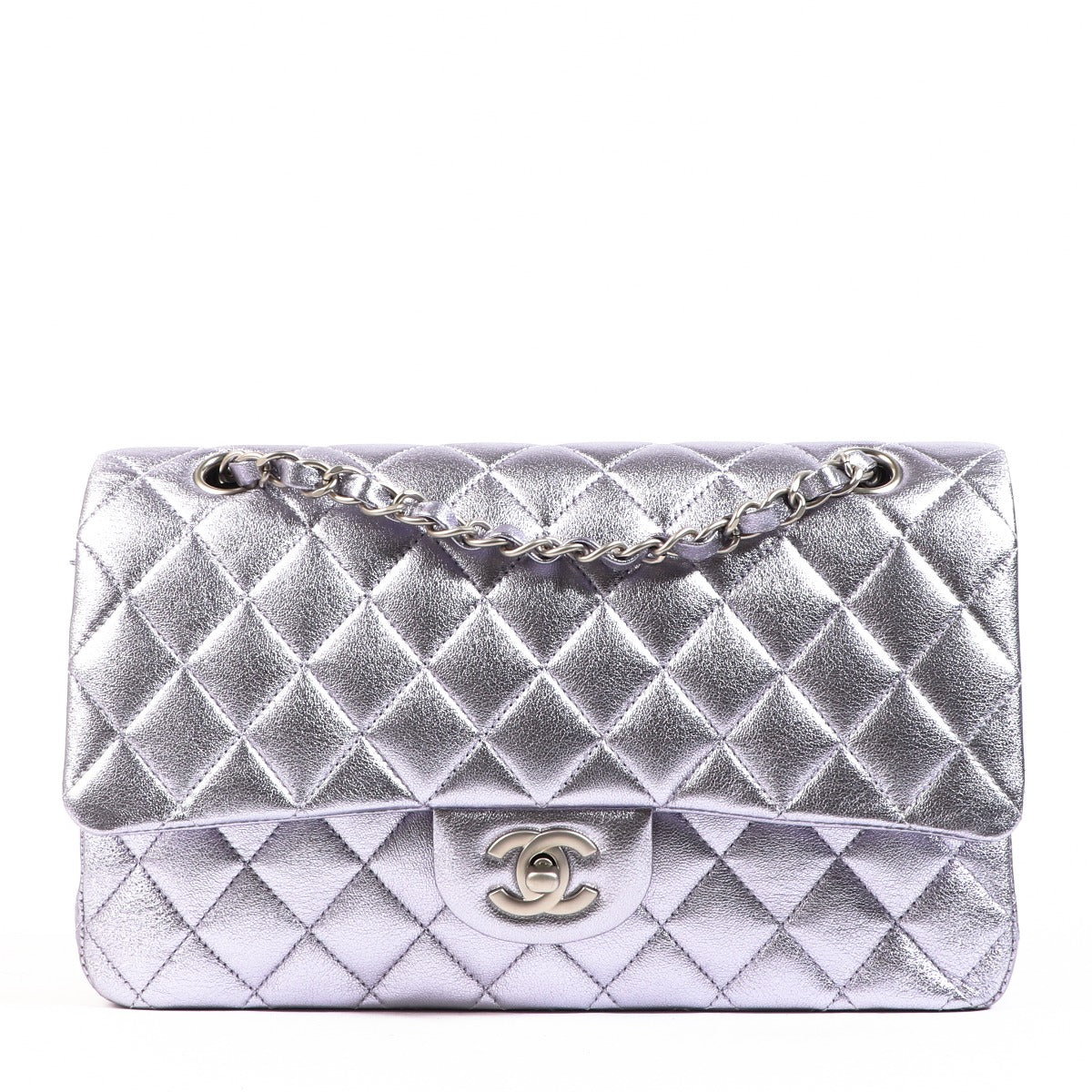 Chanel Metallic Purple Classic Flap Bag
