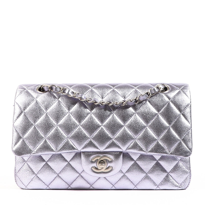 Chanel Metallic Purple Classic Flap Bag