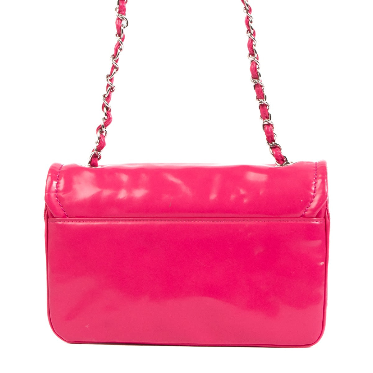 Chanel CC Roze Vinyl Crossbody Clutch Tas