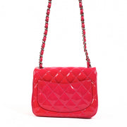 Chanel Pink Mini Square Patent Leather Classic Flap Bag