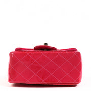 Chanel Pink Mini Square Patent Leather Classic Flap Bag