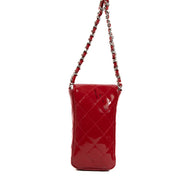 Shop an authentic second hand Chanel Red Patent Phone Holder on Labellov.com
