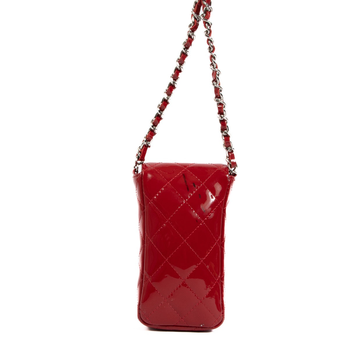 Shop an authentic second hand Chanel Red Patent Phone Holder on Labellov.com