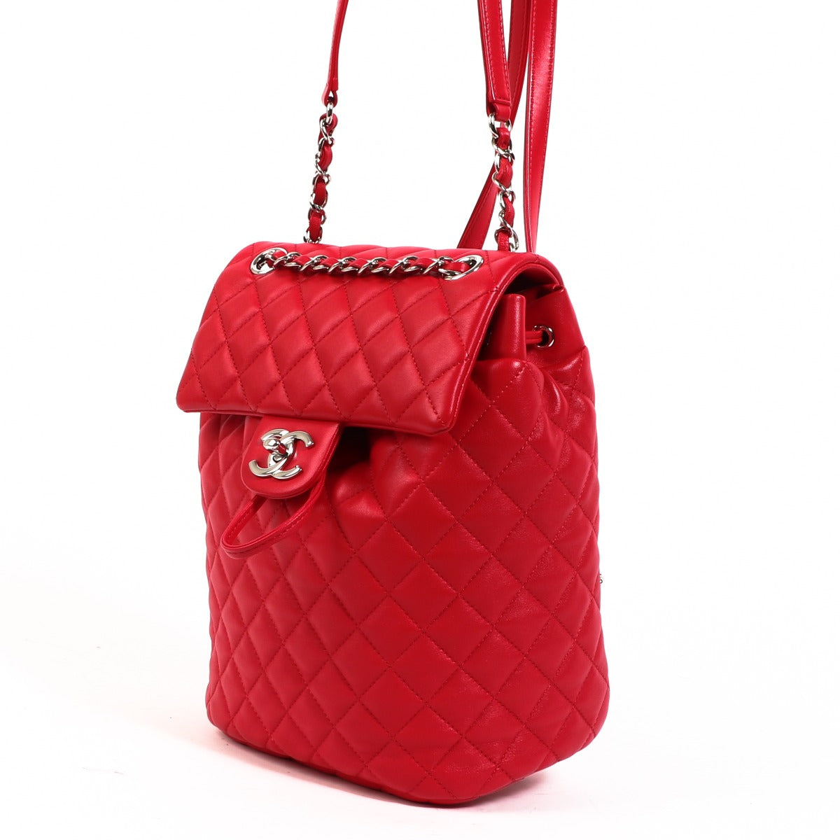 Chanel Urban Spirit Red Lambskin Backpack