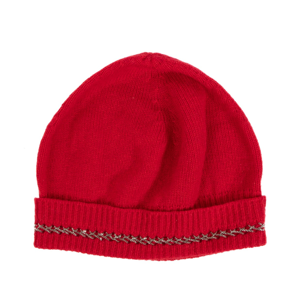 Buy an authentic second hand Chanel Red Cashmere Scarf/Beanie Set in very good condition at Labellov.com