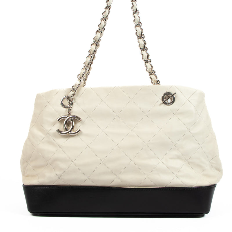 Chanel Black and White Gabrielle Shopper Tote Bag
