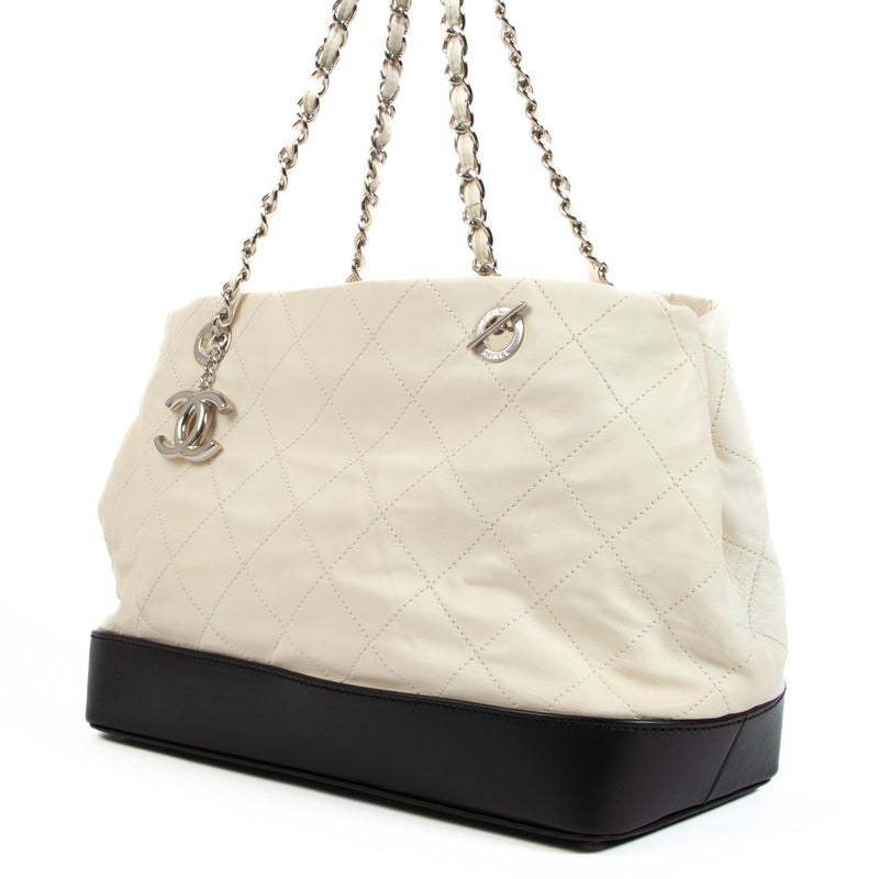 Chanel Black and White Gabrielle Shopper Tote Bag