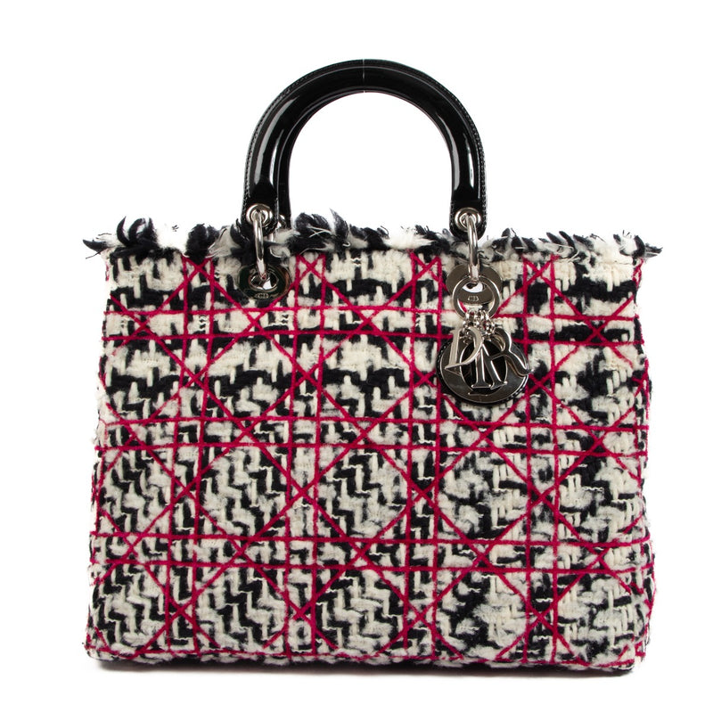 Shop an authentic second hand Christian Dior Multicolor Quilted Tweed Lady Dior on Labellov.com