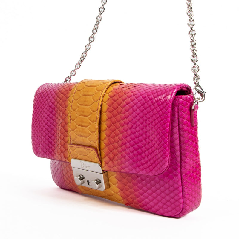 Shop an authentic second hand Christian Dior Multicolor Python New Lock Pouch on Labellov.com