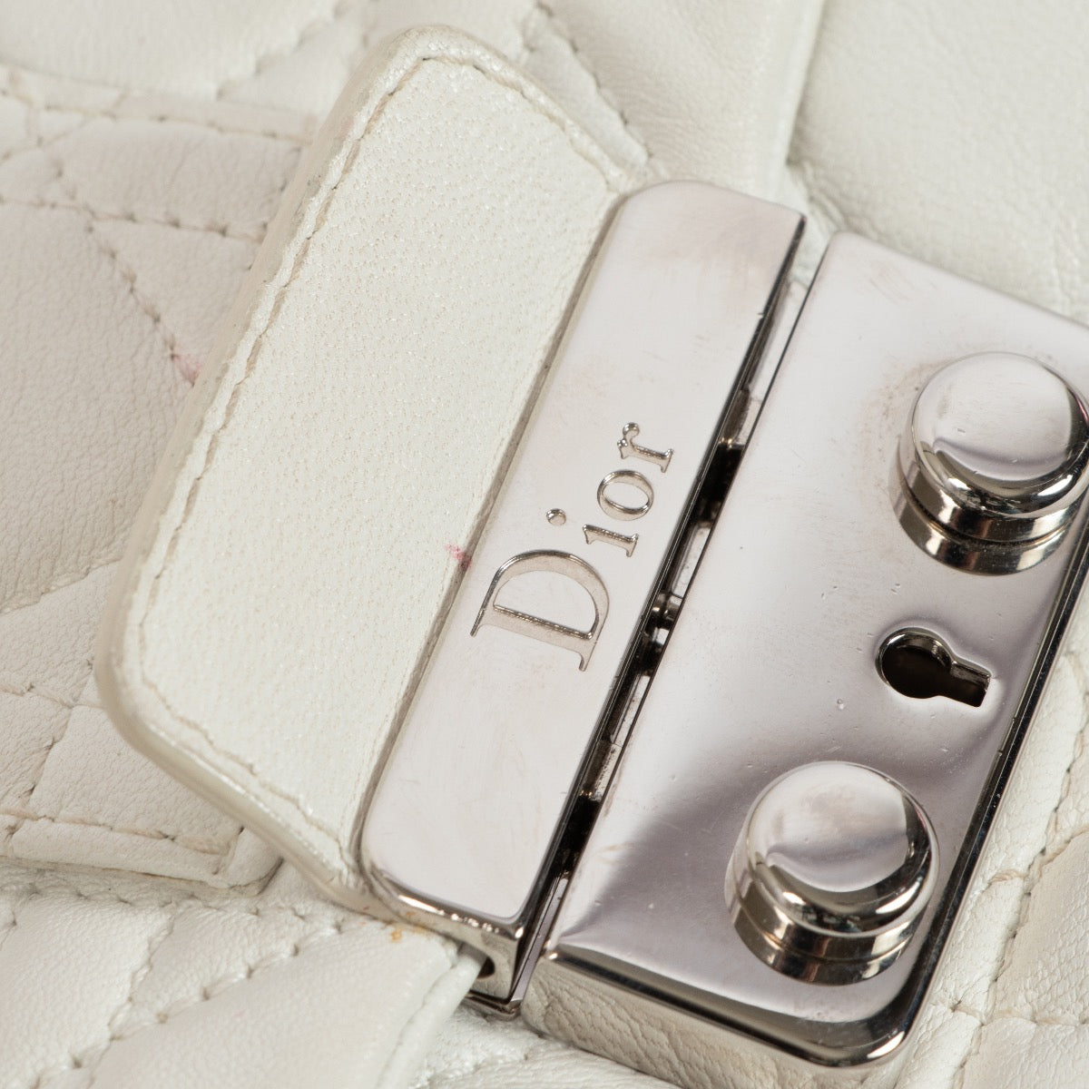 Shop an authentic second hand Christian Dior Miss Dior White Leather Crossbody on Labellov.com