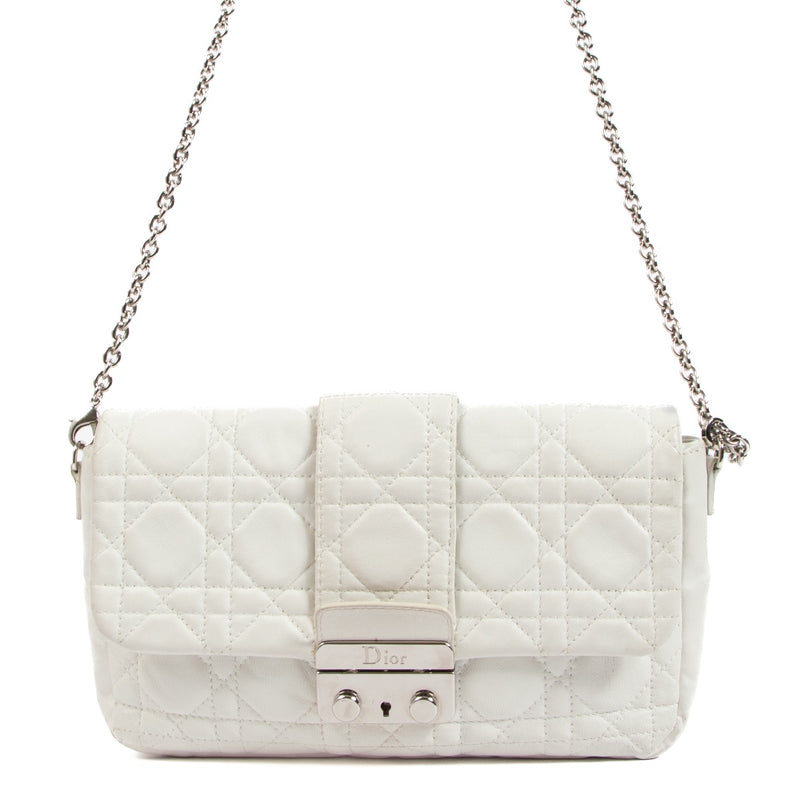 Shop an authentic second hand Christian Dior Miss Dior White Leather Crossbody on Labellov.com