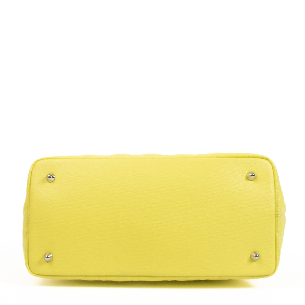 Sac cabas Christian Dior Panarea Cannage jaune