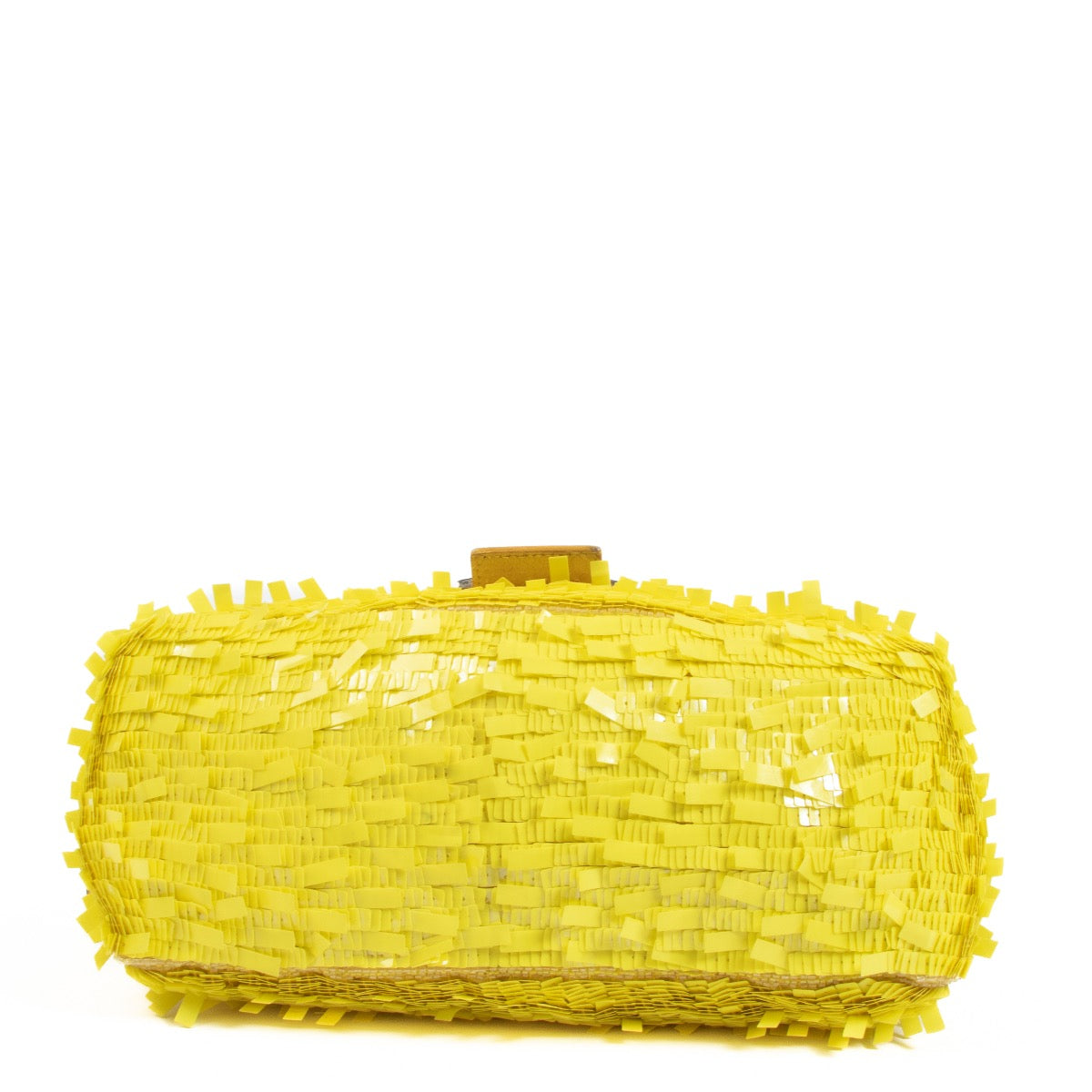 Buy a 100% authentic second hand Fendi Neon Yellow Sequin Mamma Baguette Shoulder Bag in good condition at Labellov