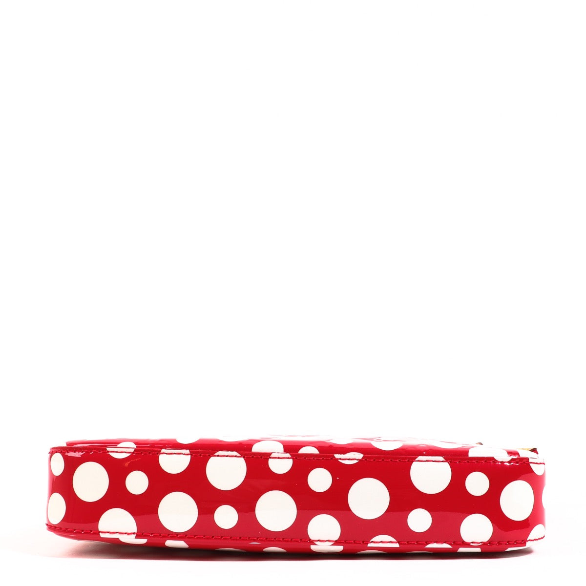 Buy an authentic second hand Louis Vuitton x Yayoi Kusama Red Vernis Monogram Dots Infinity Pochette Accessoires in as new condition at Labellov.com