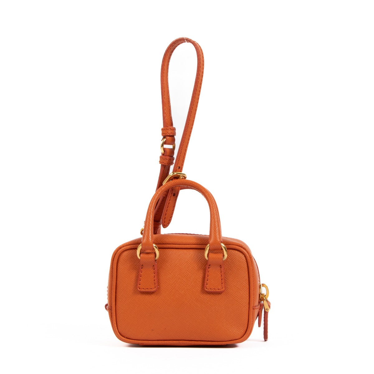 Prada Oranje Saffiano Leren Nanotas