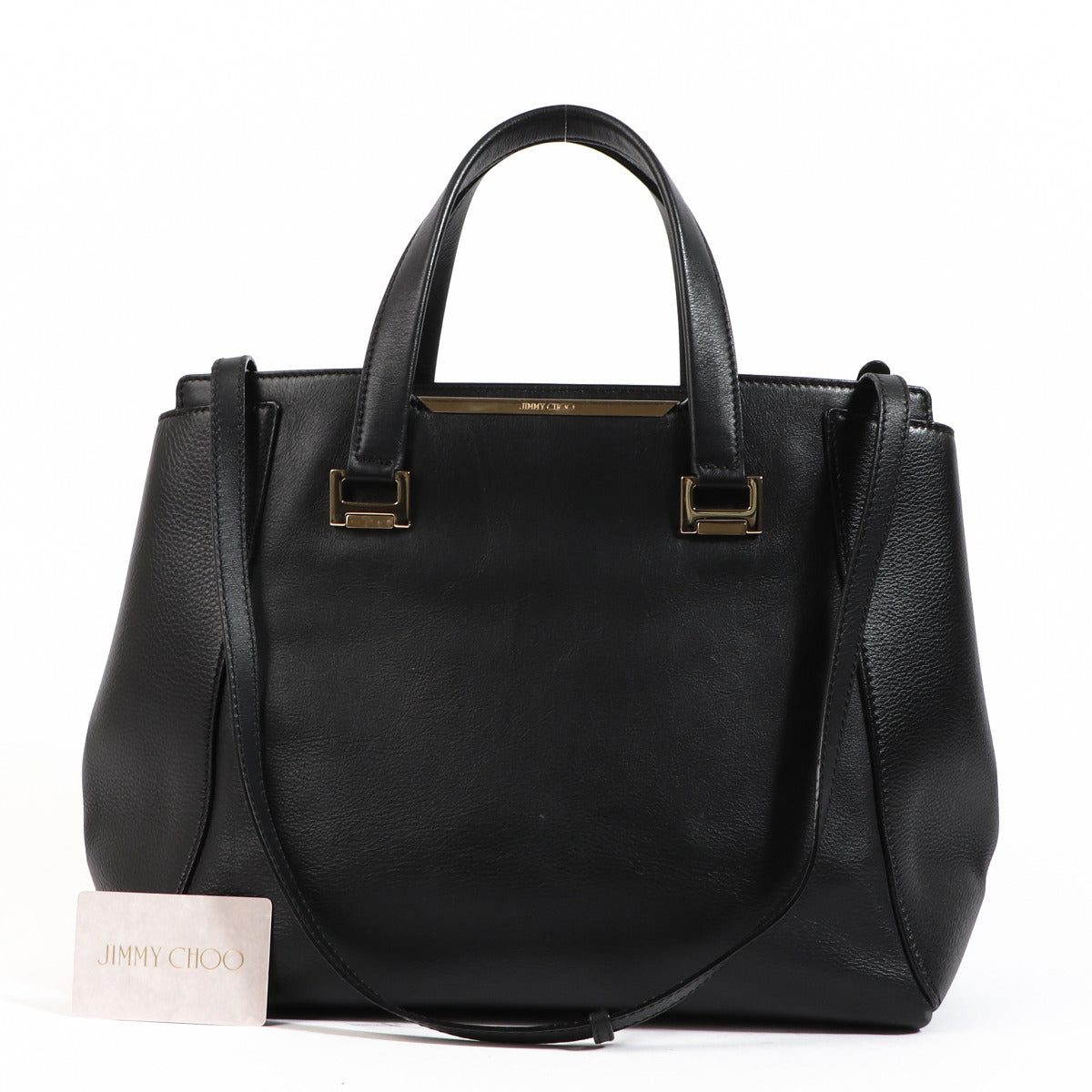 Jimmy Choo Black Leather Alfie Tote