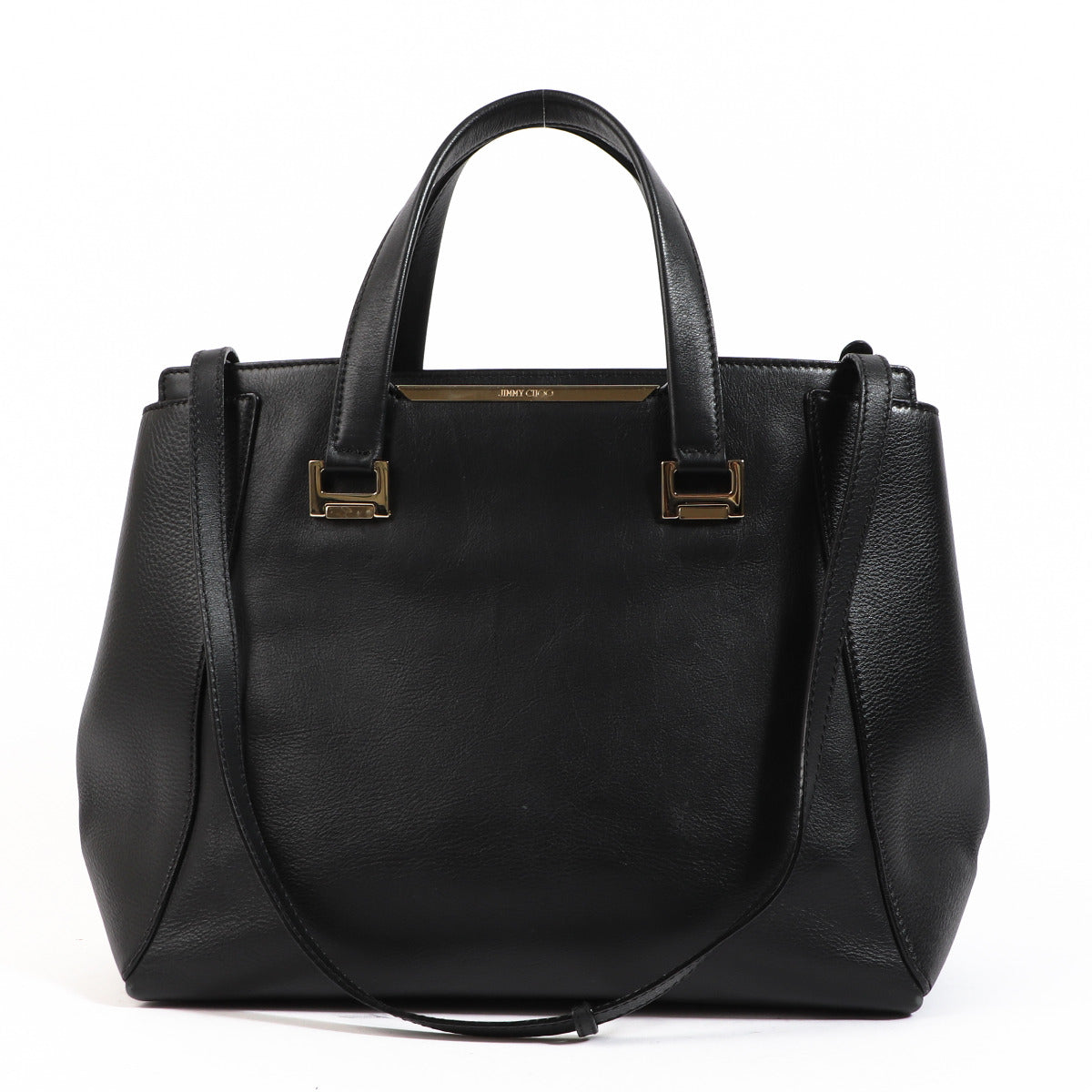 Jimmy Choo Black Leather Alfie Tote