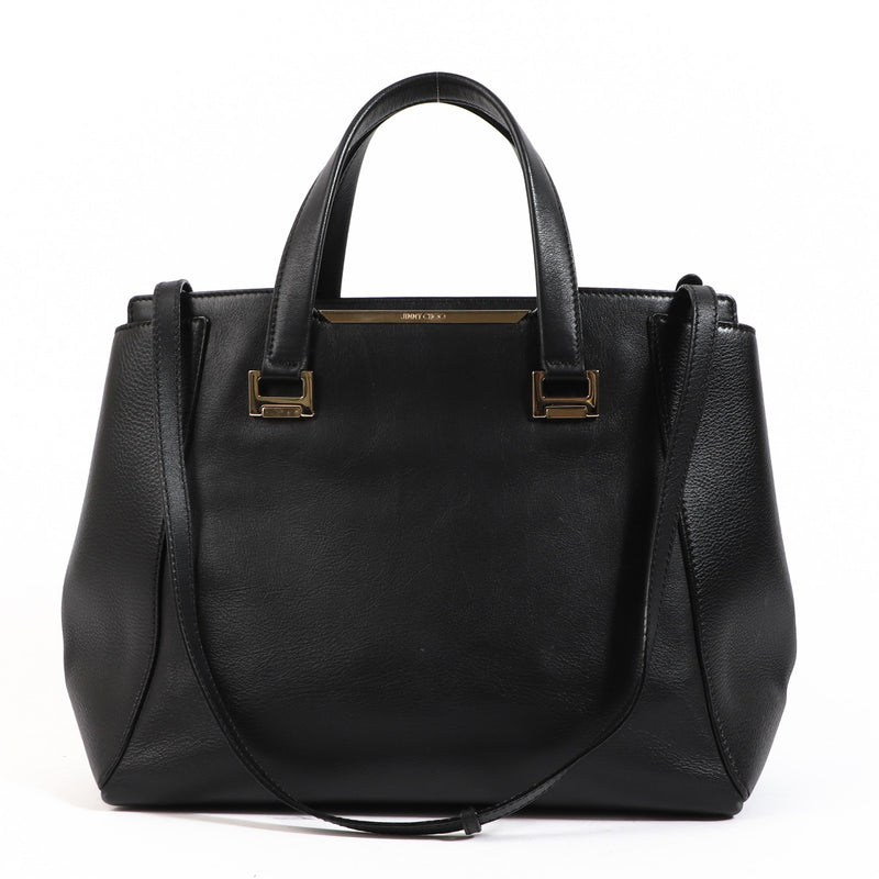 Jimmy Choo Black Leather Alfie Tote