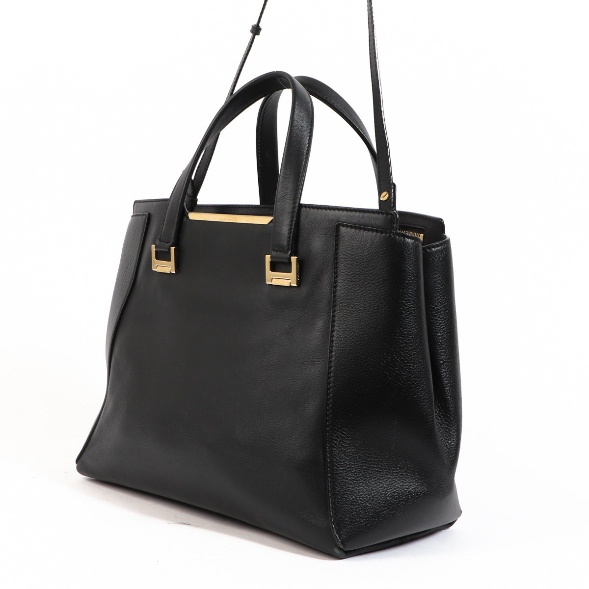 Jimmy Choo Black Leather Alfie Tote