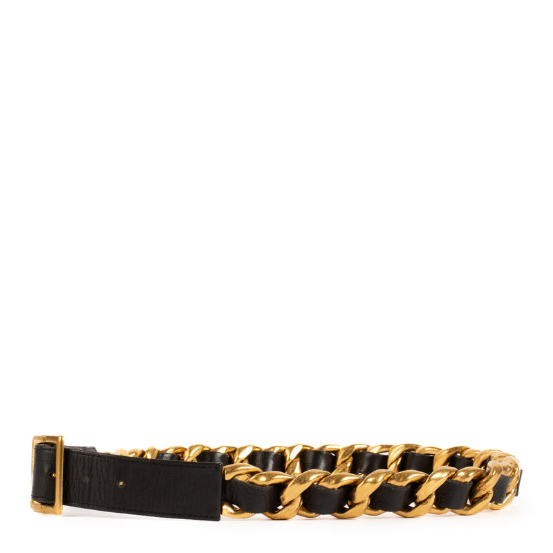 Chanel Gold 95A Chain Leather Belt