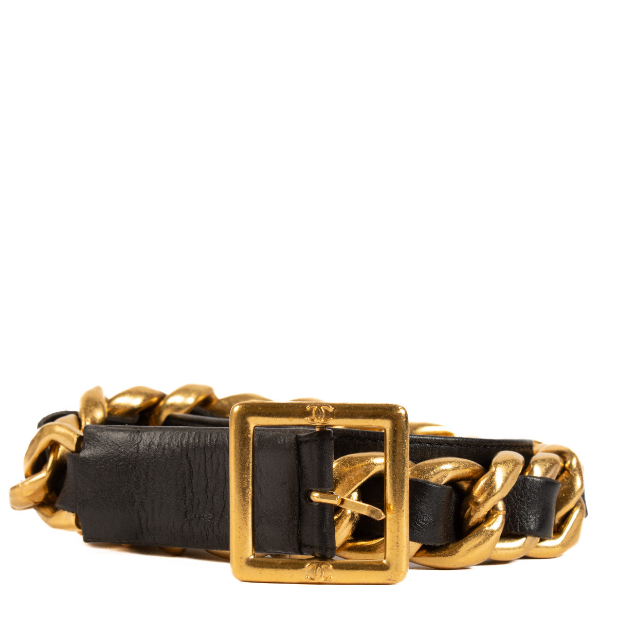 Chanel Gold 95A Chain Leather Belt