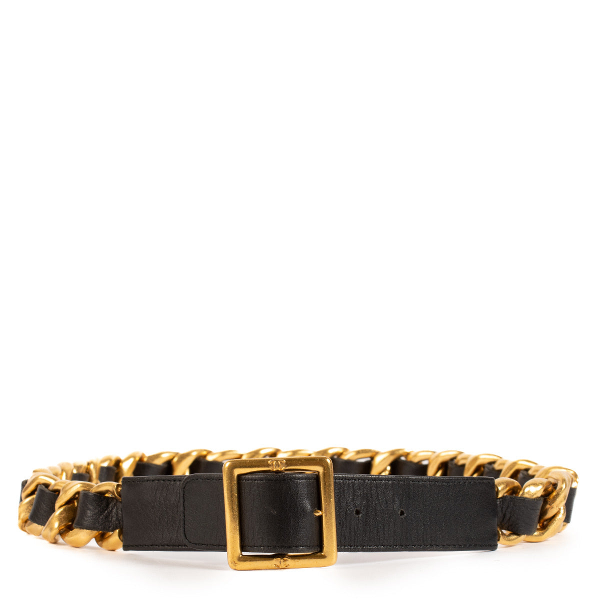 Chanel Gold 95A Chain Leather Belt