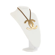 shop 100% authentic second hand Chanel 07P Gold Metal Oversized Crocodile Print CC Rope Choker Necklaceon Labellov.com