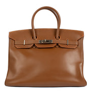Hermès Birkin 35 Fauve Barenia Brushed Palladium