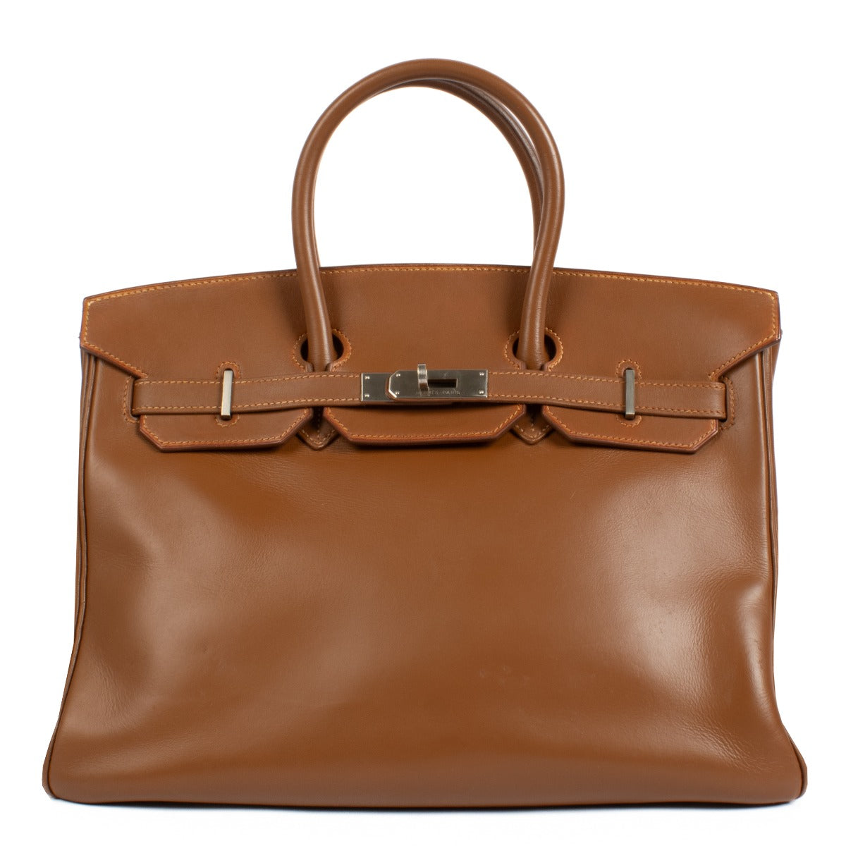 Hermès Birkin 35 Fauve Barenia Brushed Palladium