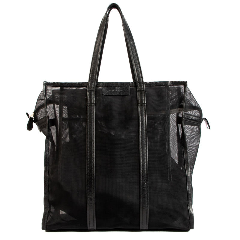 Balenciaga Bazar M Black Mesh Shopper