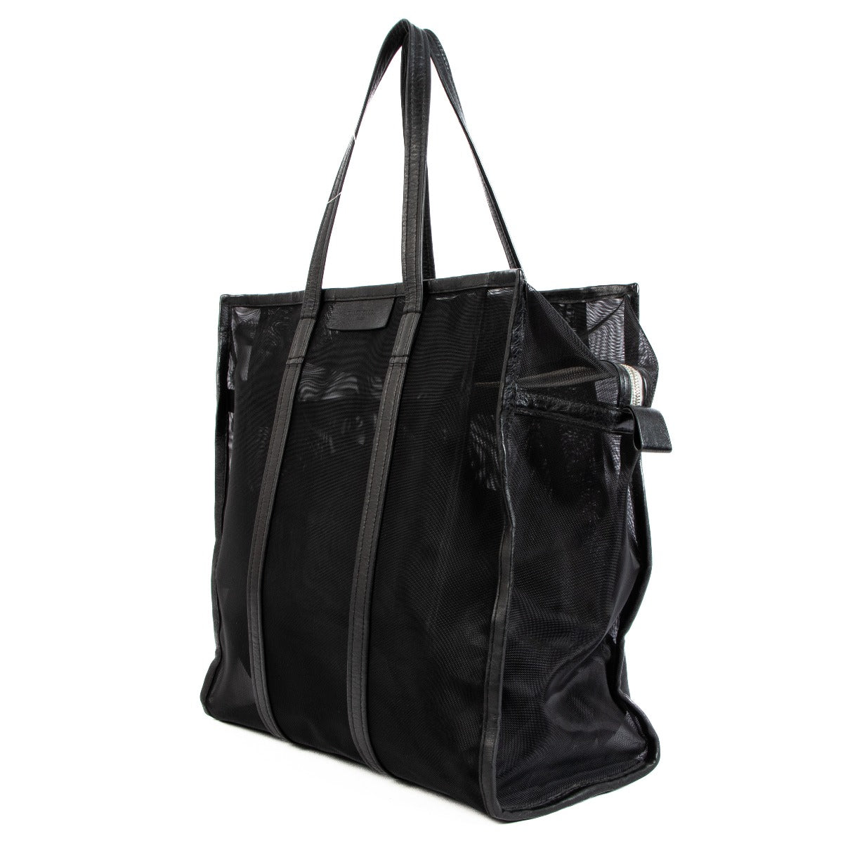 Balenciaga Bazar M Black Mesh Shopper