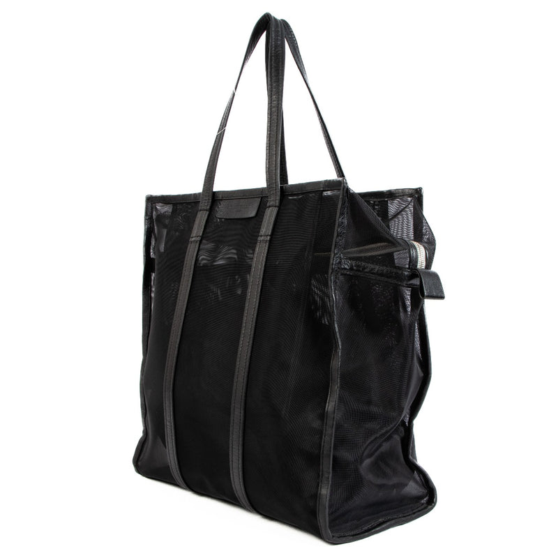 Balenciaga Bazar M Black Mesh Shopper