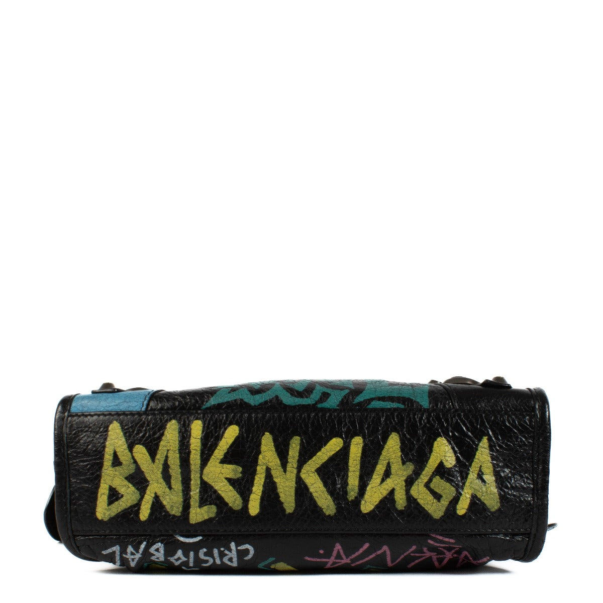 Balenciaga Black Graffiti Arena Mini Classic City Bag
