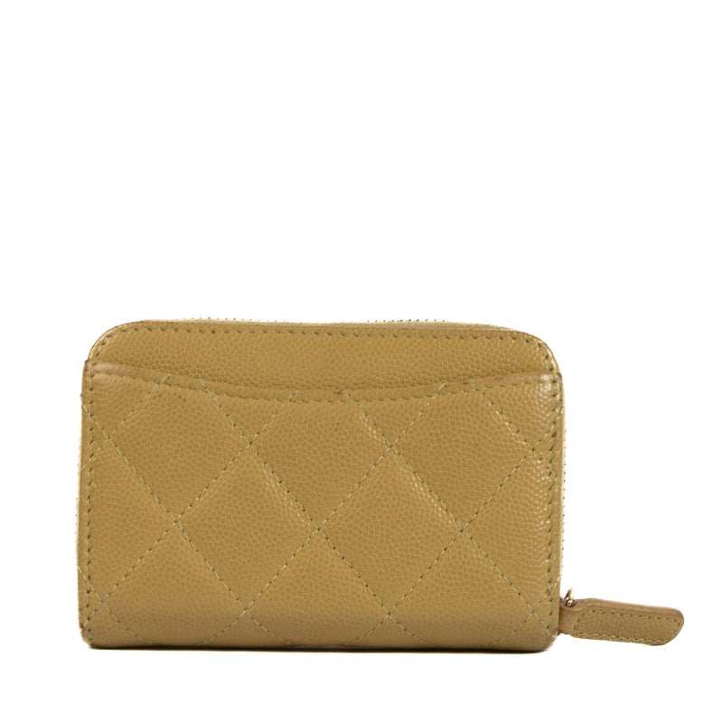Shop 100% authentic second-hand Chanel 22K Light Green Caviar Classic Zipper Wallet on Labellov.com