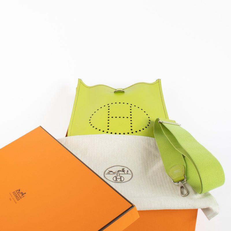 Hermès Candy Collection Evelyne III 29 Kiwi Epsom PHW