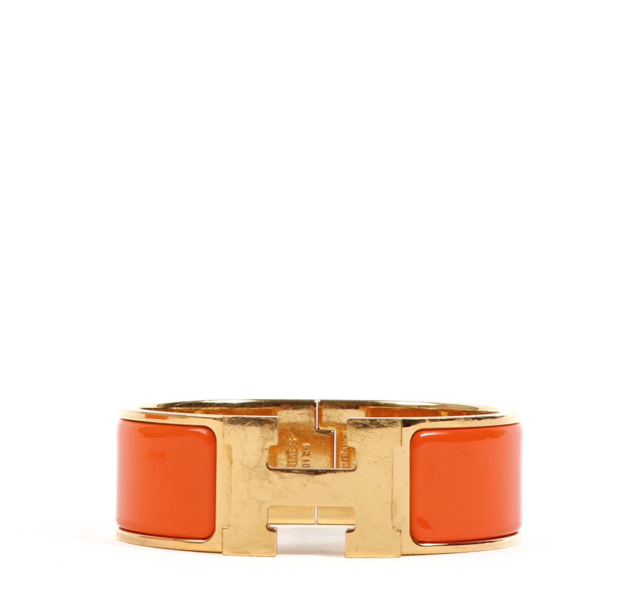 Hermès Clic Clac H Orange Fruité Bracelet