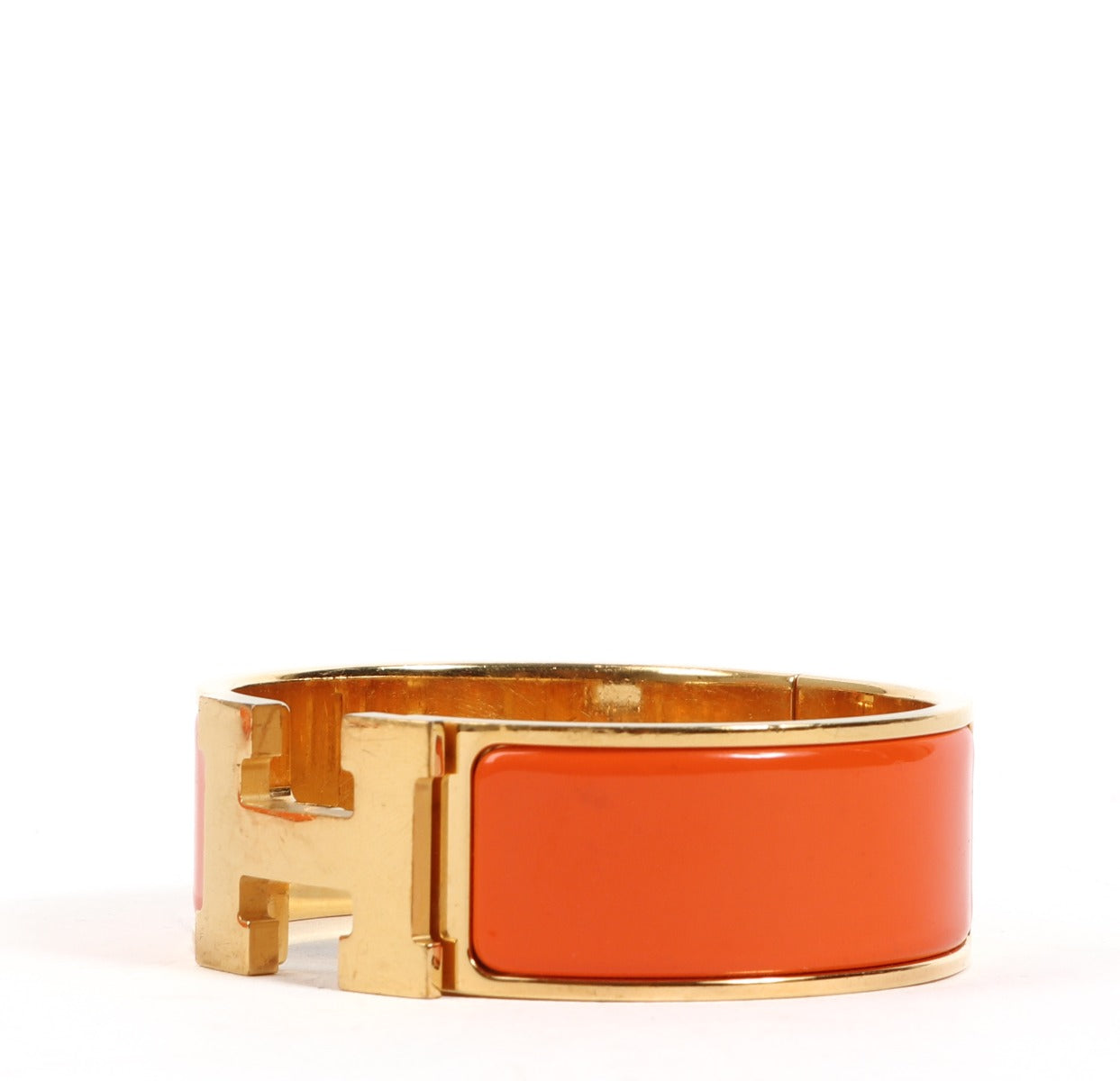 Hermès Clic Clac H Orange Fruité Bracelet