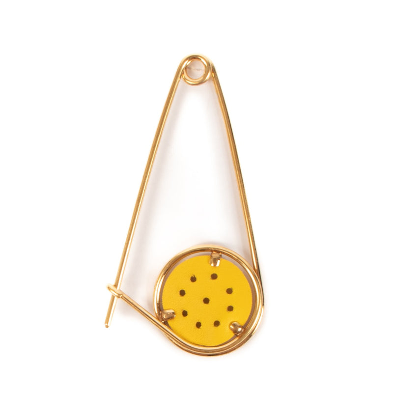 Second hand Loewe Yellow Meccano Pin Brooch on www.labellov.com