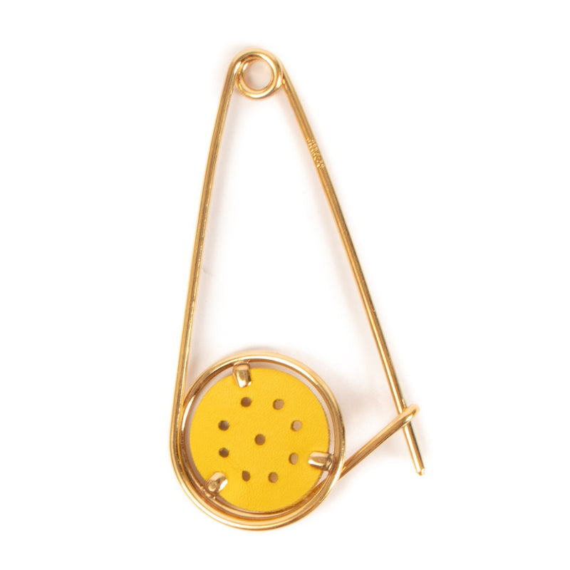 Loewe Yellow Meccano Pin Brooch