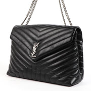 Saint Laurent Black Loulou Large Chain Bag