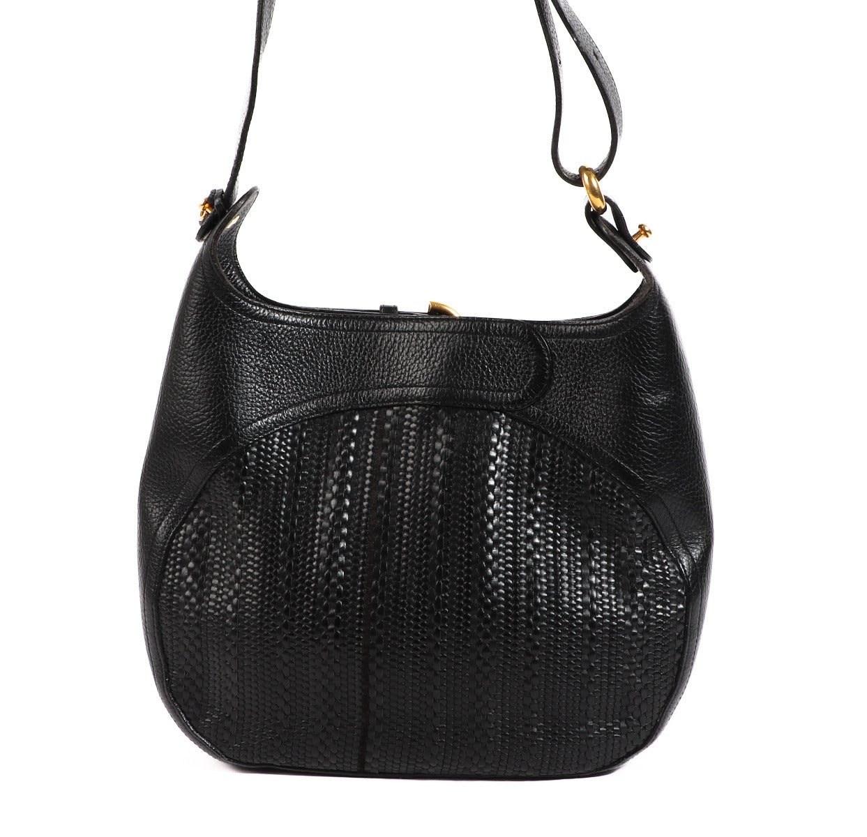 Delvaux Navy Blue Toile De Cuir Chardonnay Shoulder Bag