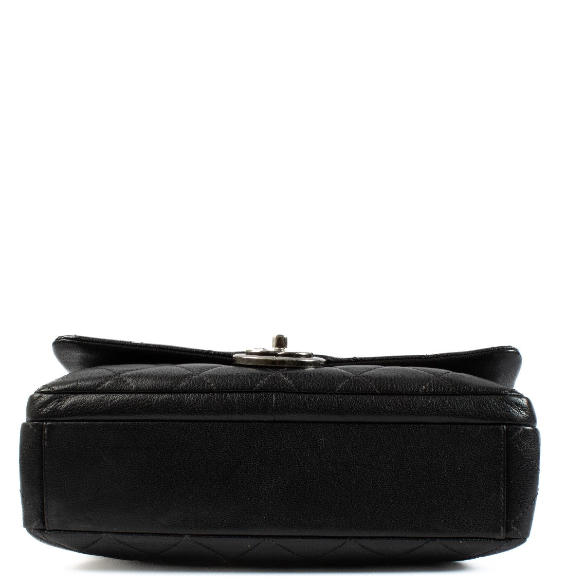 Authentic second hand Chanel black goatskin double carry flap Crossbody on Labellov.com