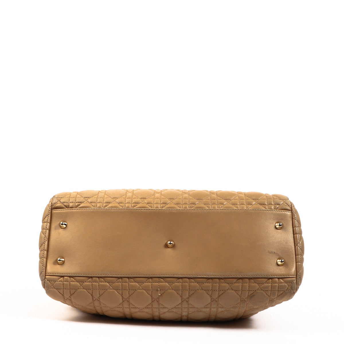 Christian Dior Beige Cannage Lady Dior Shopper Tote