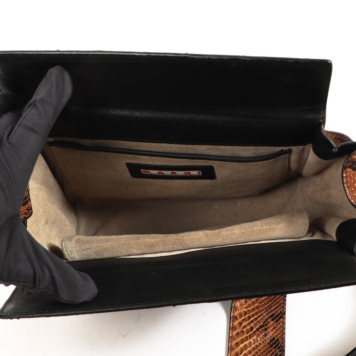 Sac boîte en python Marni Automne/Hiver 2015