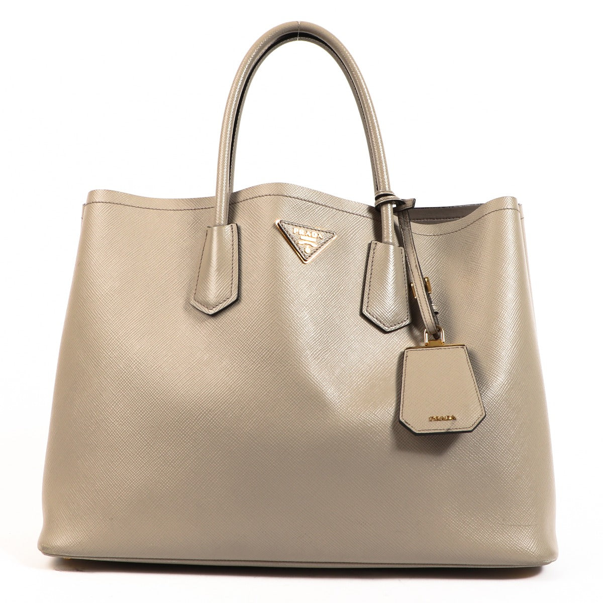 Prada Large Pomice Saffiano Leather Double Bag