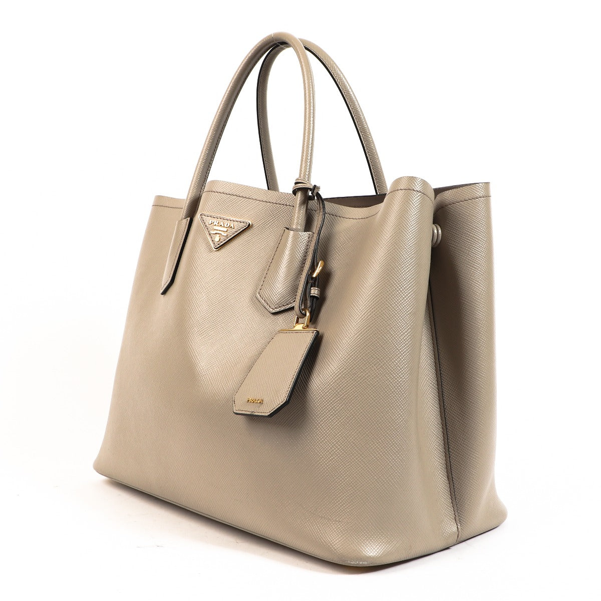 Prada Large Pomice Saffiano Leather Double Bag