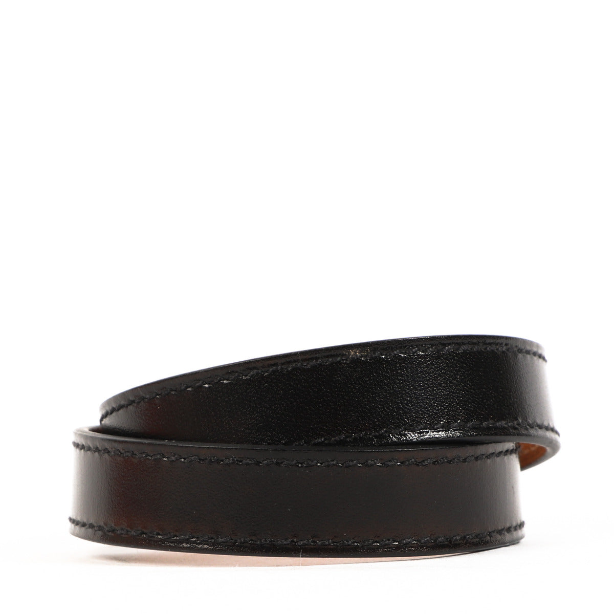 Hermès Kelly Double Tour Zwarte Armband met Hardware van Palladium