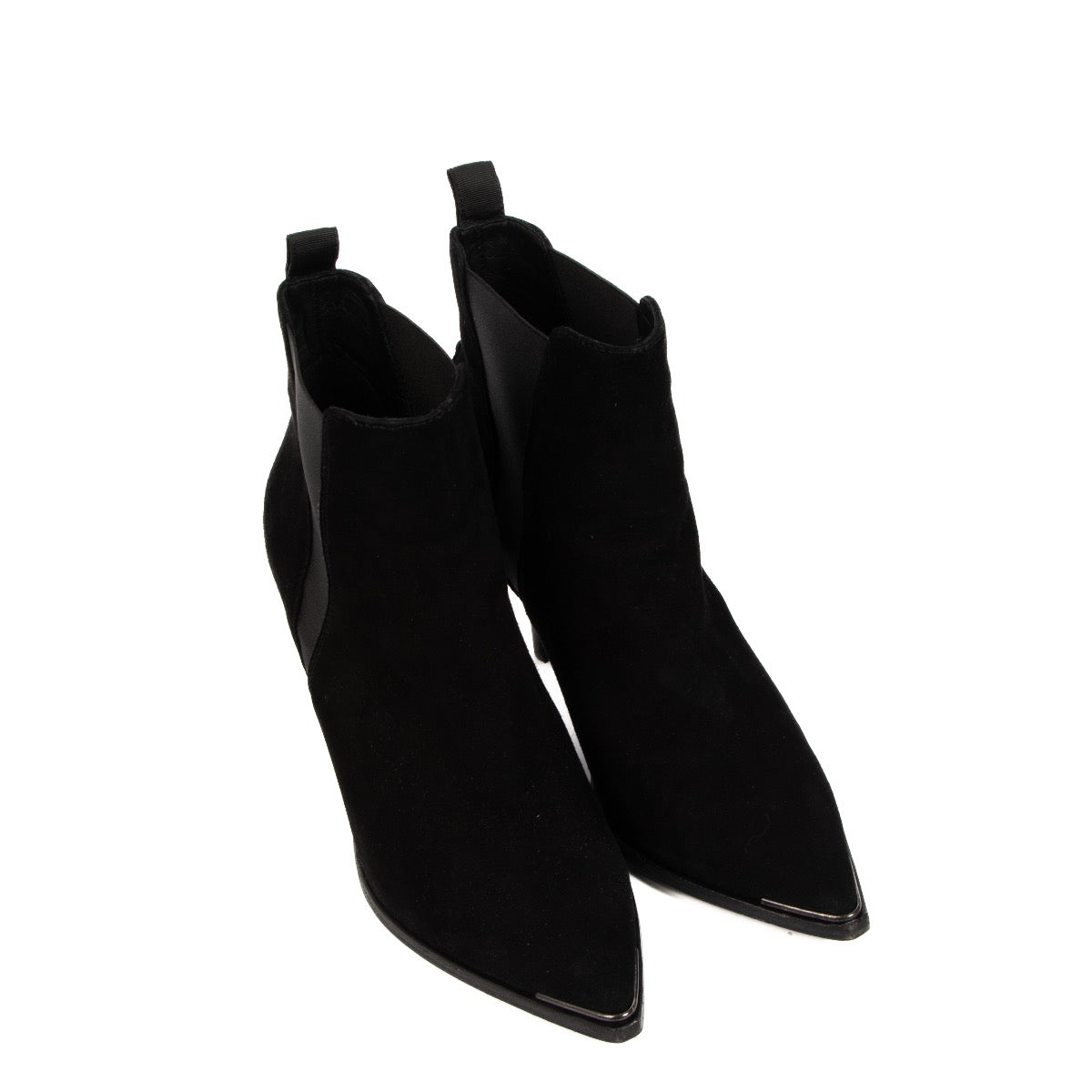 Shop authentic preloved Acne Studios Black Suede Jemma Stiletto Ankle Boots - Size 39 on Labellov.com