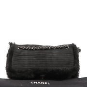 Chanel Black Mink Fur CC Flap Bag