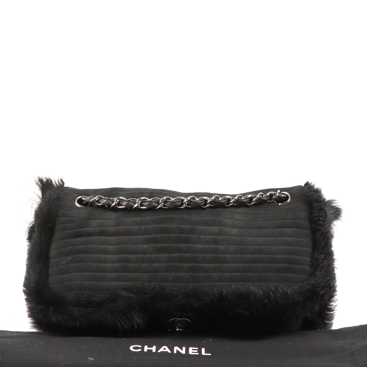 Chanel Black Mink Fur CC Flap Bag